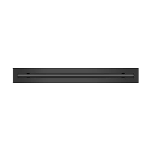 BUILDMART - 24" Linear Slot Diffuser - (1 Slot) Single Slot - Black Decorative Aluminum Air Vent - Heating and Cooling Modern AC Vent Cover for Ceiling, Walls & Floors - Texas Buildmart