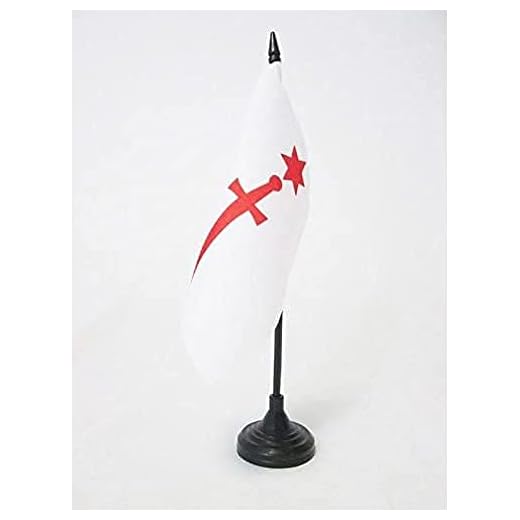AZ FLAG bordsflagga Santiago Order de 15 x 15 cm - liten kontorsflagga Svärd ordvits 15 x 15 cm