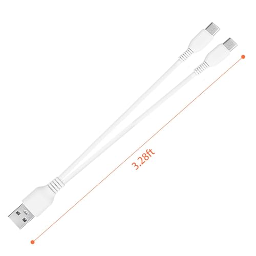 Charger for Momcozy M5 Breast Pump, USB Charging Cable, for M5, M6, M9, S9 Pro and S12 Pro Hands-Free Breast Pump 3.2ft (White)