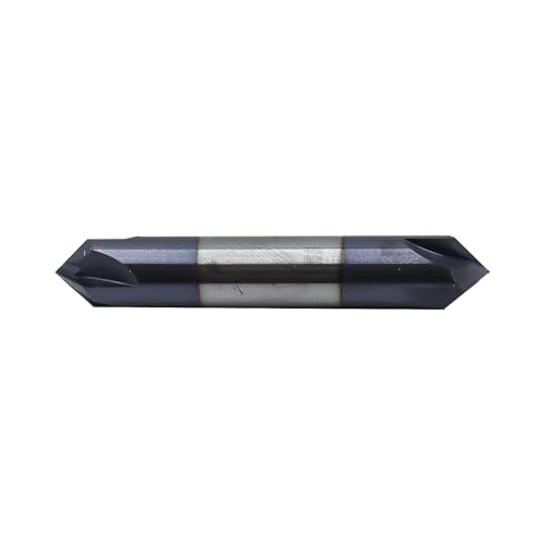 Image of 1 /2in Solid Carbide End Mill,Chamfer Mill-Double End,4 Flutes,90 Chamfer Angle,AlTiN Coated Bits Tool for Medium Hardness Steel, Brass, Iron