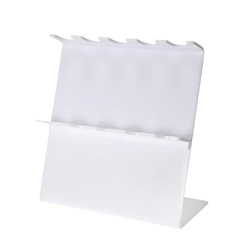 Estante para pipetas de laboratorio, fácil de montar, resistente, suministros de laboratorio, 5 agujeros, color blanco