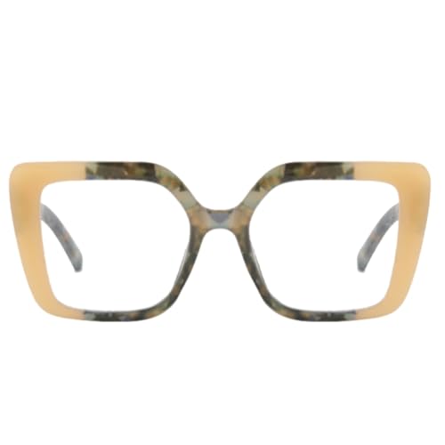 Image of Shiratori Blue Light Blocking Glasses with Rectangle Frame and Chic Preppy Look for Women , Computer Glasses