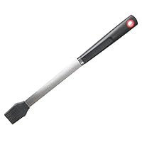 wenco Grillpinsel lang, 42 cm, Edelstahl/Silikon, Grillpinsel hitzebständig lang, Vielseitig verwendbar als Backpinsel, Küchenpinsel, BBQ Pinsel