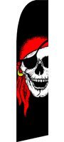 Red Bandana Jolly Roger Super Flag
