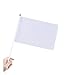 FOYTOKI 24pcs Hand- White Waving Flags for Events and Celebrations Referee Flags for Sports Parties and Community Gatherings