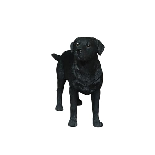EUHELOPA JJM ラブラドール・レトリバー 17.8cm 立つ 犬 フィギュア 動物 リアル PVC プラモデル プレミアム 大人のおもちゃ 模型 オリジナル スタチュー 誕生日 プレゼント 置物 情景 道具 コレクション (ブラック)