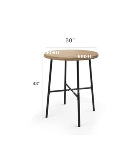 Image of BRISHI Outdoor Bar Set Garden Patio Bar Set 1+2 2Chairs and Table Set Balcony Bar Table with Stool Set (Honey)