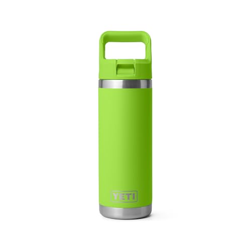 Image of YETI Rambler 18 oz Bottle, Vacuum Insulated, Stainless Steel with Color Matching Straw Cap, Venom