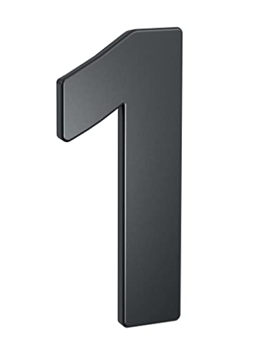 BASI | Hausnummern aus Stahl in Anthrazit | Zahlen 0-9 |...