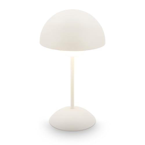 BRILONER - LED Tischlampe kabellos IP44 mit Touch, dimmbar, Akku tauschbar, Nachttischlampe, Leselampe, LED Lampe, Campinglampe, Tischleuchte, Akkulampe, Outdoor Lampe, 16 x 29 cm (DxH), Altweiß BRILONER - LED Tischlampe kabellos IP44 mit Touch, dimmbar, Akku tauschbar, Nachttischlampe, Leselampe, LED Lampe, Campinglampe, Tischleuchte, Akkulampe, Outdoor Lampe, 16 x 29 cm (DxH), Altweiß