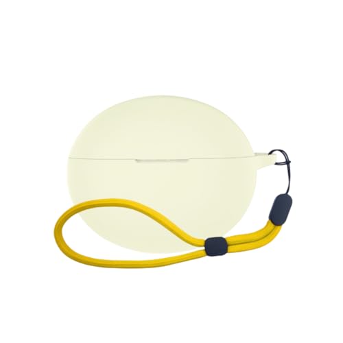 Image of WELCROS Soft Silicone Protective Case Cover for OnePlus Buds 4 (Lanyard Ivory Gold)