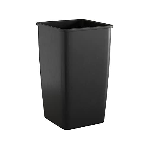 Image of 50 Gallon Black Square Commercial Trash Can