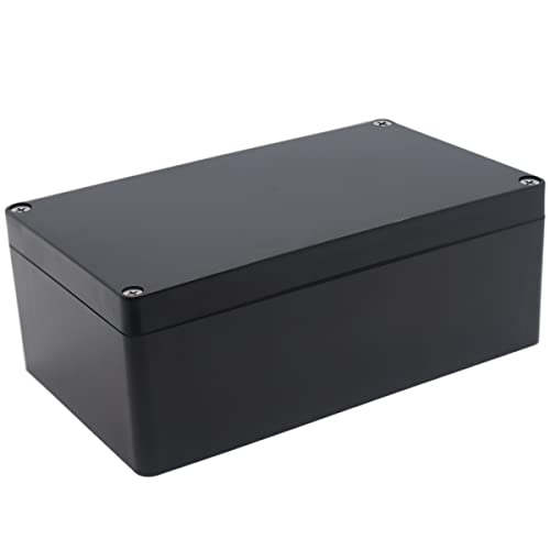YETLEBOX Watertight Junction Box, IP67 Waterproof Project Box Durable ABS Plastic Electronic Enclosure Case for DIY Electrical Project Black 7.87