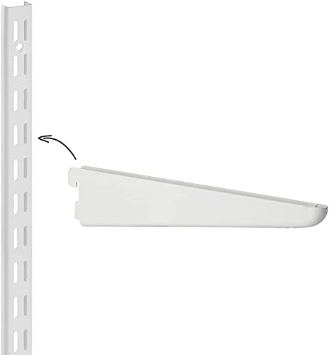 MSF Super HD 10 Pack 12cm OR 120mm White Twin Slot Shelving Bracket