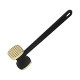 fxwtich Fleischklopfer Ergonomischer Zartmacher aus Edelstahl, doppelseitiger Hammer für Hähnchen-Rindfleisch-Steak. Effiziente Verbesserung des Küchenzubehörs Golden