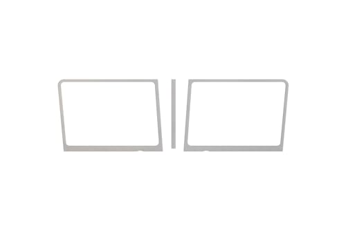 RoadWorks | 3 Piece Windshield Dimpled Bottom Trim fits Peterbilt Truck with 2 Piece Windshield (1988 and Newer) | Stainless Steel | 30109DPL