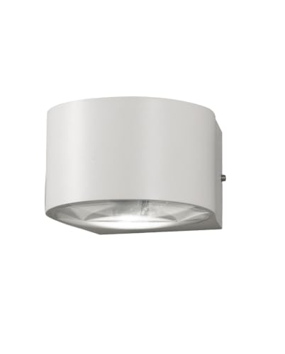 Applique murale LED extérieure Lao 12W en aluminium blanc pour éclairer un jardin moderne