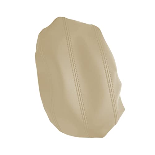 Microfiber Leather Car Center Console Armrest Box Protectiv (Black) (Beige)