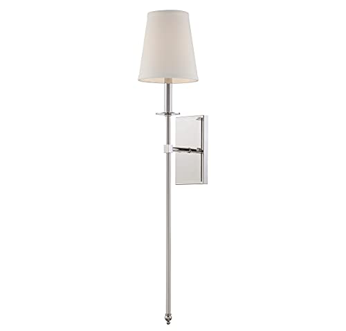 Savoy House 9-7144-1-109, Monroe 1-Light Sconce, Polished Nickel #TOP4