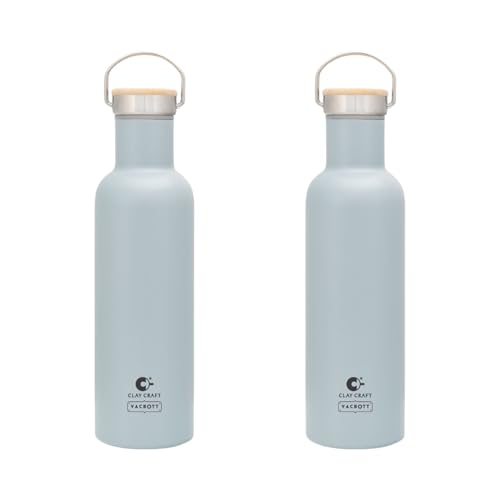Image of Clay Craft Vacbott Melissa Classic Double Walled|18 Hours Hot and 24 Hours Cold Vacuum Insulated Flask 860ml 2 Pcs Steel Bottles for Travelling|BPA-Free|Leak Proof|BIS Certified|1Year Limited Warranty