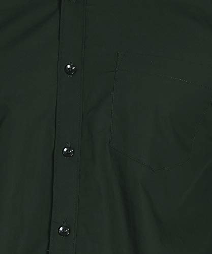 Image of Fifth Anfold Men's Pure Cotton Solid Color Mandarin Collar Full Sleeve Casual Wear Shirt, Office Wear for Men