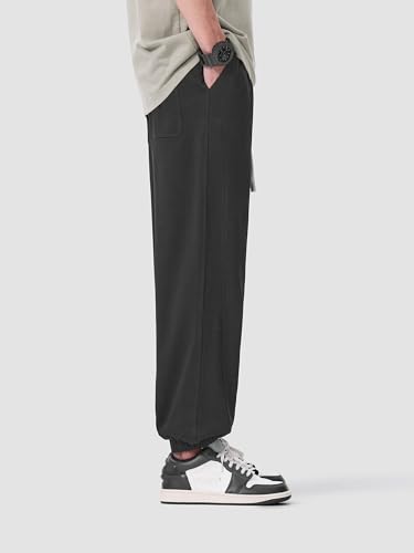 Men's Pants Summer Lightweight Thin Wide-Leg Cuffed Casual Sport Loose Commute Trouser2