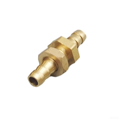 Raccordo a barra per tubo flessibile in ottone, dritto a 2 vie, connettore pneumatico per tubi ID da 4 mm a 25 mm, compatibile con linee di olio, acqua e fluidi (diametro esterno 10 mm)