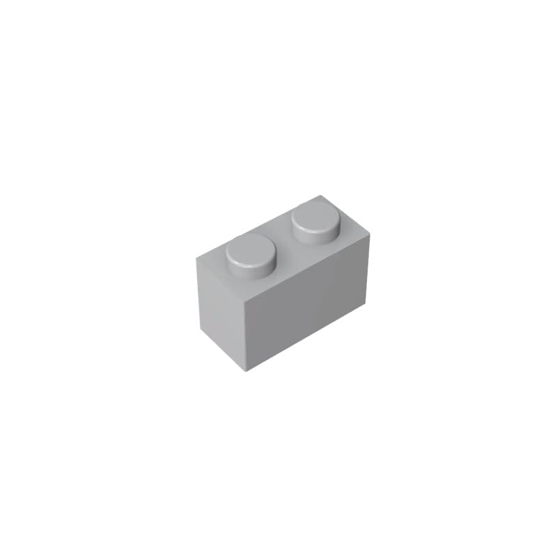 3065 bricks Brick 1x2 Without Bottom Tube 50 Pieces GDS-1545 Compatible with Lego Building Blocks Color:Light Bluish Gray โ image 1