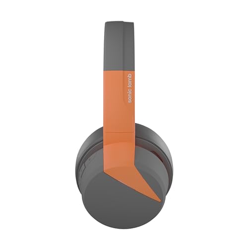 Image of Sonic Lamb Headphones with Built-in Subwoofers to FEEEEL Your Music. Over-Ear Design. Dual Pairing with USB Digital Audio - Ember Gray (Carry case Sold Separately)