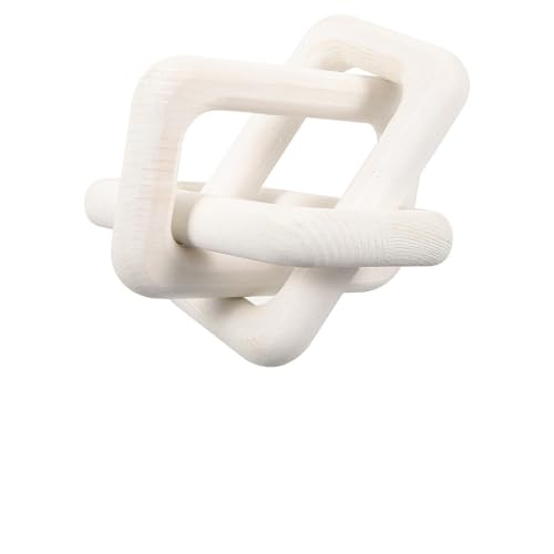 INOOMP Decorazione Catena Nodo in Legno di Pino Resistente per Mensole e Librerie da Parete Stile Rustico e Boho per Soggiorno e Ufficio