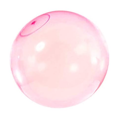 120CM Inflatable Bubble Ball Air Water Bubble Ball Blow Up for Fun Large Transparent Balloon Inflatable Ball Soft Rubber Ball for Outdoor Indoor Party Gift (pink) Cover