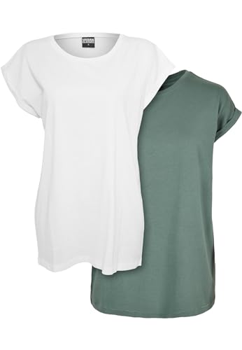 Urban Classics Damen Extended Shoulder Tee 2er Pack – Baumwoll...