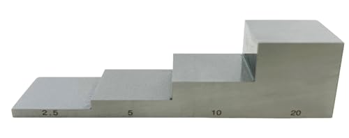 Bloque de calibración ultrasónico de 4 pasos 2.5mm 5mm 10mm 20mm Acero 1018 para medidor de espesor ultrasónico miniatura 3