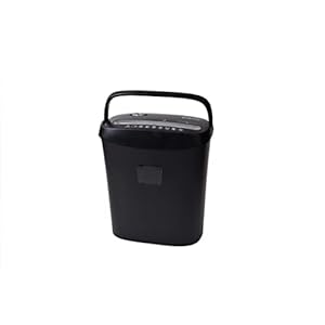 PAVO Papierversnipperaar 7, kruissnede, capaciteit: 7 vellen, ideaal voor kantoor, zwart, PE14-7CC