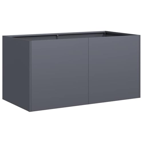 vidaXL Pflanzkübel Anthrazit 80x40x40 cm Kaltgewalzter Stahl, Pflanzschale, Garten-Garten-Pflanzkübel, Outdoor-Pflanzgefäß, Hochbeet, Pflanzgefäß