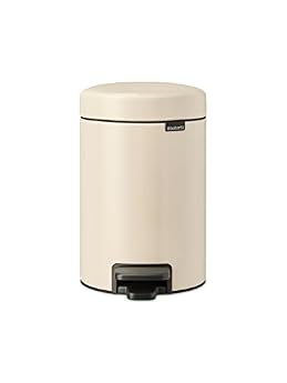 Foto di Brabantia - NewIcon Pattumiera a Pedale 3L - Piccolo Cestino per Bagno - Coperchio con Chiusura Soft-Touch - Funzionamento Agevole a Pedale - Secchio Interno Rimovibile - Soft Beige - 17 x 24 x 27 cm