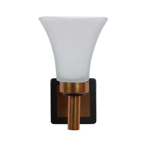Image of ELIANTE by Jainsons Lights | Ohagun Gold Glass Wall Sconces Included Bulb | Lights | Gold Glass Light Fixture | for Living Room, Bedroom, Hallway | E27 Holder | 3 Year Warranty