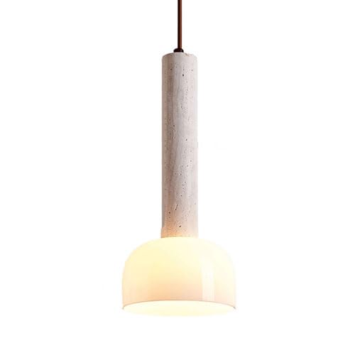 Suspension design créatif en bois et marbre avec luminaire encastré E27 haut de gamme