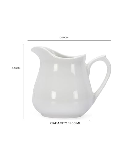 Image of Porcelain 200ml Gravy Pot /Sauce Boat /Tea Pot for Serving Gravy, sauces, Tea, Coffee (200 ml)