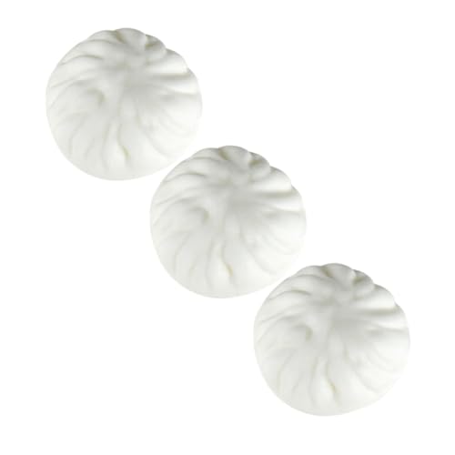 BESPORTBLE 3Pcs Realistic Steamed Stuffed Bun Model Lifelike Simulation Food Decor for Chinese Restaurant and Food Photography for Creative Decoration and Play