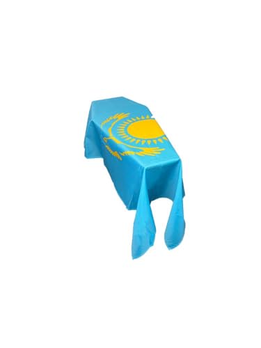 Bandera de Kazajstán ataúd textil coleccionable con ojales para mástil exterior
