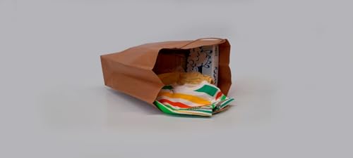 Lote de 40 bolsas de papel grandes de papel kraft de 32 x 12 x 41 cm. Bolsas para regalos, para comercios, para ir a la compra. Bolsas reutilizables y biodegradables.