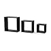 MELANNCO Floating Wall Mount Square Cube Shelves, Set of 3, Espresso