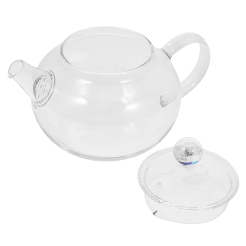 SMASOLO Tetera de Vidrio Transparente con Filtro y Asa Ergonómica Resistente Altas Temperaturas para Infusiones y Té Suelto Casa