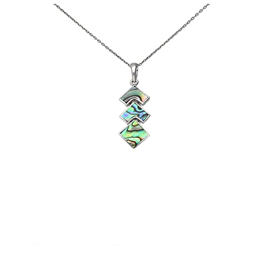 Pendentif nacre abalone argent 925 idéal pour sublimer vos tenues d'été