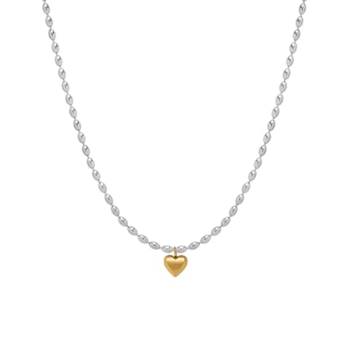 Bijoux à col romantique chic : collier pendentif cœur d'exception