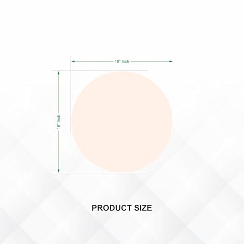 Image of Round Frameless Wall Mirror - Modern Decorative Mirror for Bathroom, Bedroom & Living Room. (18x18)