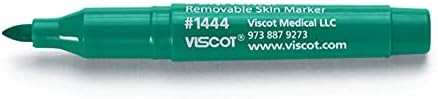 Viscot 1444-30 Mini Regular Tip Green EZ Removable Ink Markers- 30 Count Green Ink Skin Marker- Mark Non-surgical Aesthetic Procedures- Sized Mini image 4