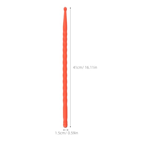 Baquetas 5A de fibra de carbono con grip antideslizante naranja miniatura 2