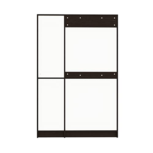Image of Wakefit Wardrobe | 1 Year Warranty | Engineered Wood Almirah, Cupboard for Clothes Storage | 3 Door, 1 Drawer, 1 Hanging Space | Gingham - Wenge